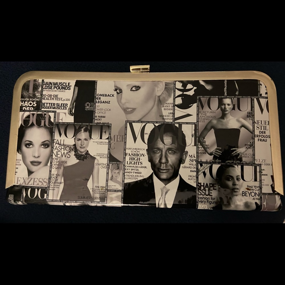 Clutch hand purse acrylic no chain